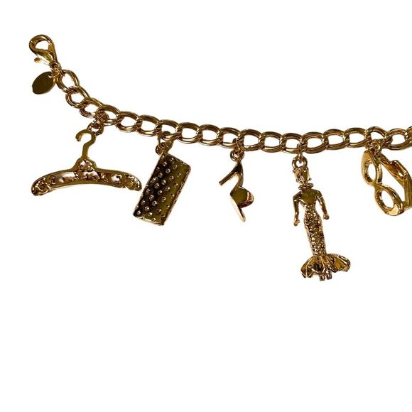 Vintage Barbie Retro Gold Charm Fashion Bracelet - Picture 8 of 8
